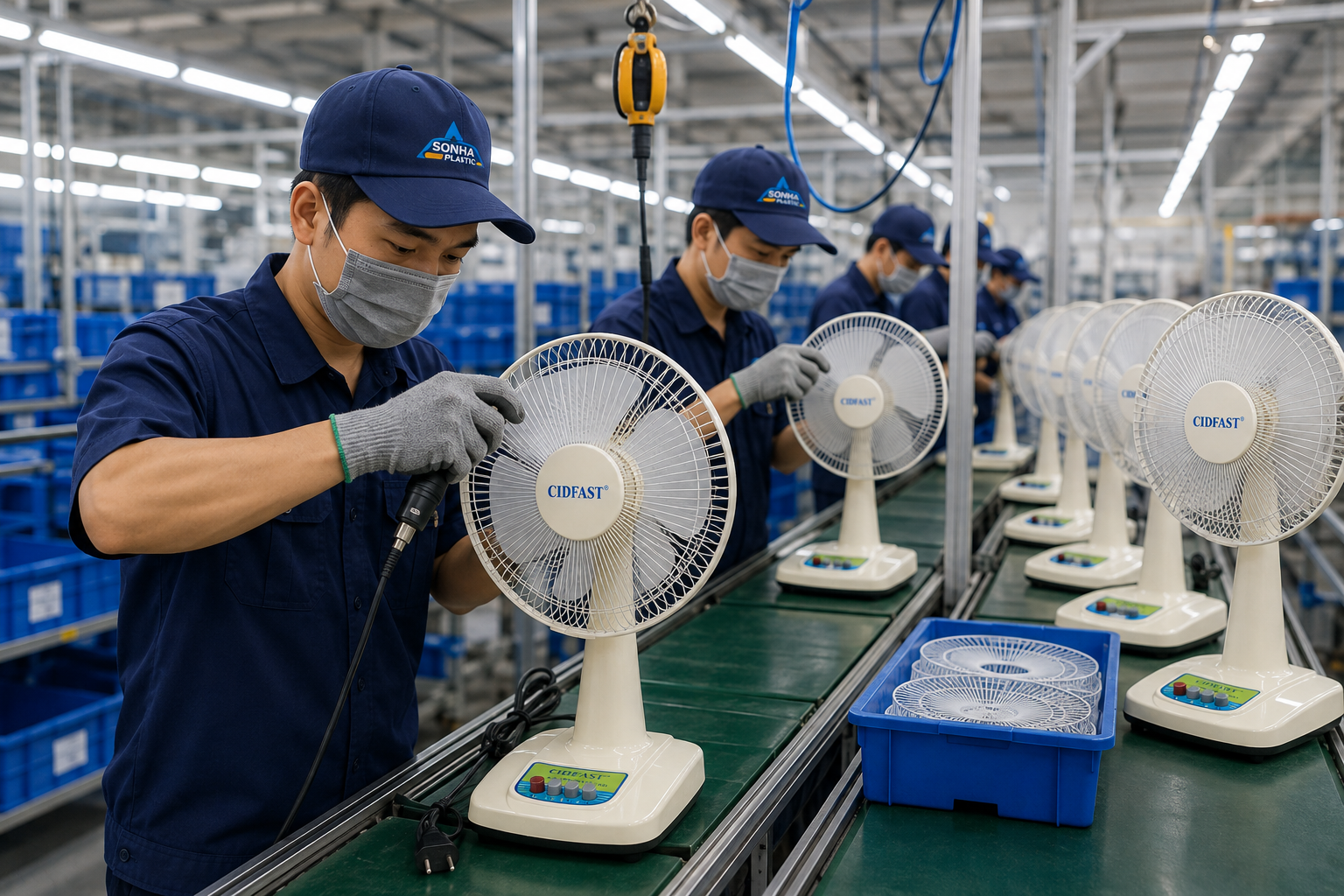 Sản xuất, gia công và lắp ráp Quạt điện